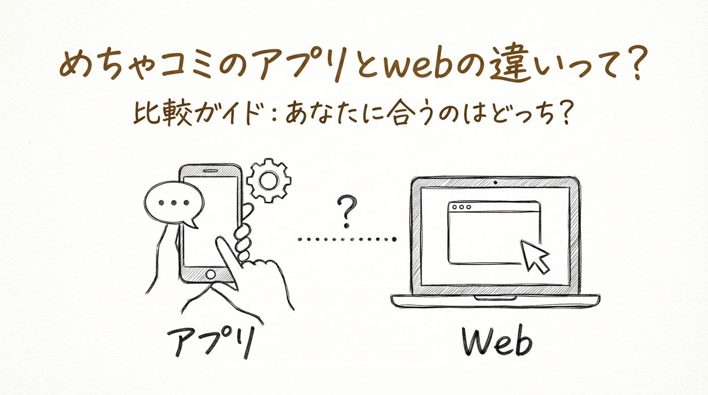 めちゃコミのアプリとwebの違いって？