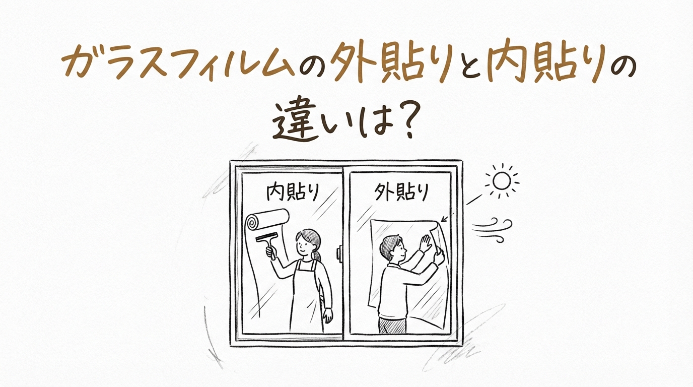 ガラスフィルムの外貼りと内貼りの違いは？