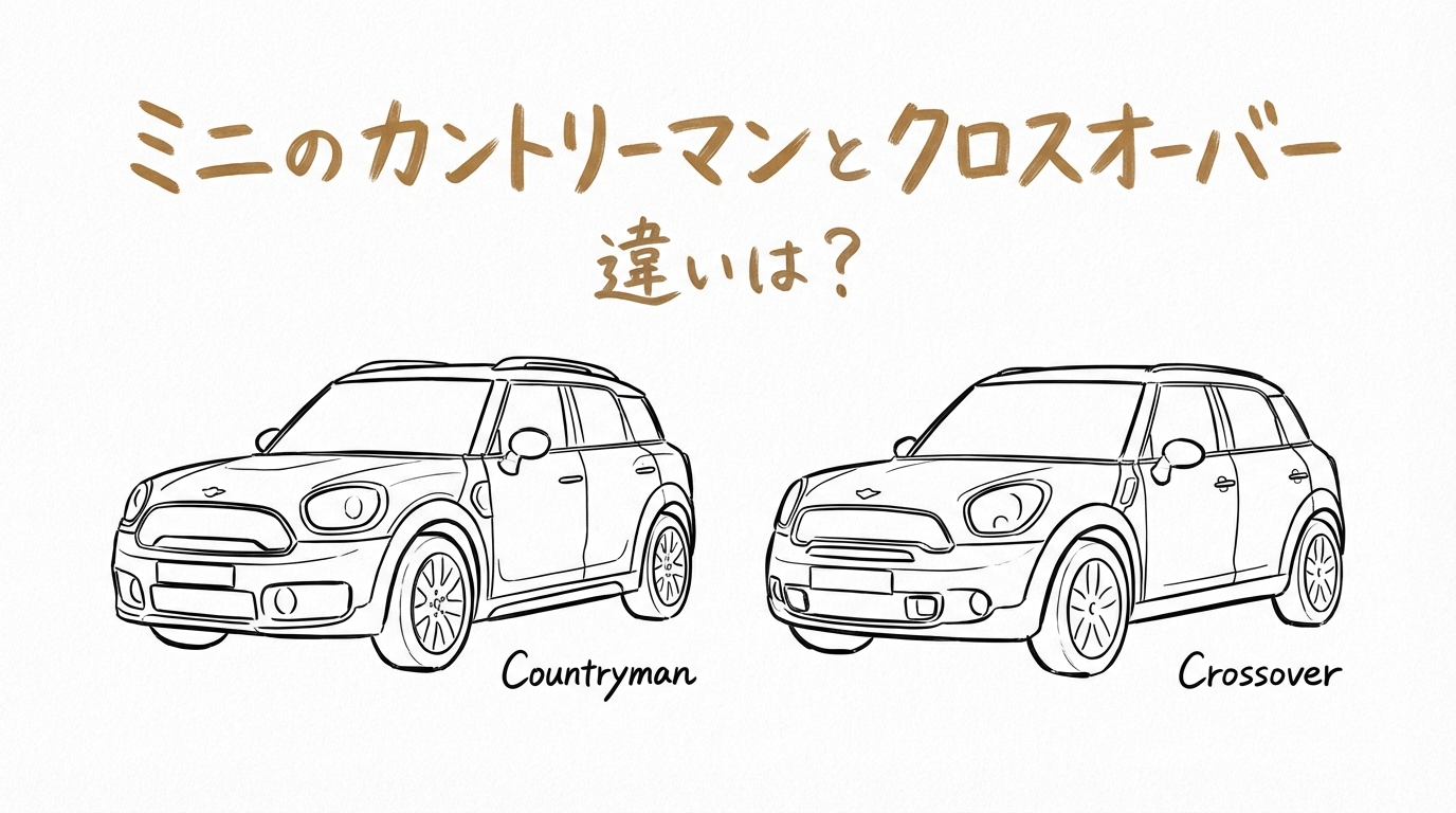 ミニのカントリーマンとクロスオーバーの違いは？