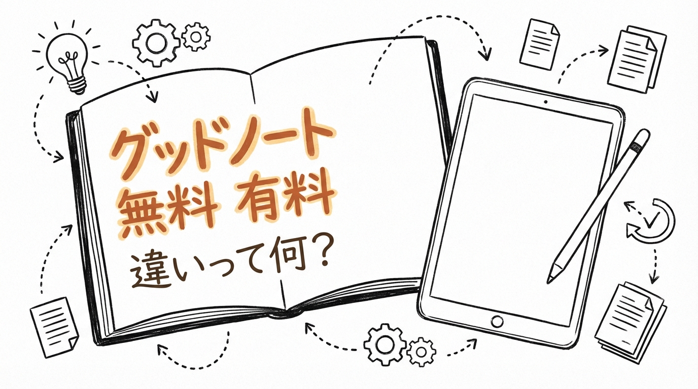 グッドノート 無料 有料 違いって何？