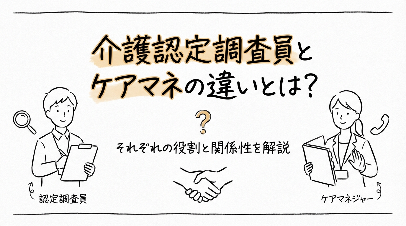 介護認定調査員とケアマネの違いとは？