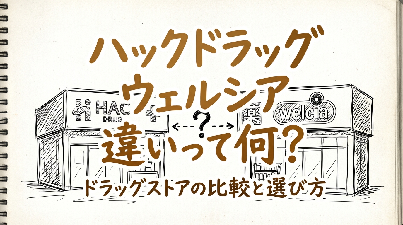 ハックドラッグ ウェルシア 違いって何？