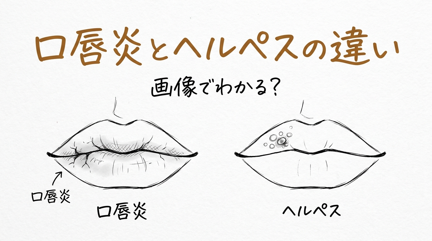 口唇炎とヘルペスの違いは画像でわかる？