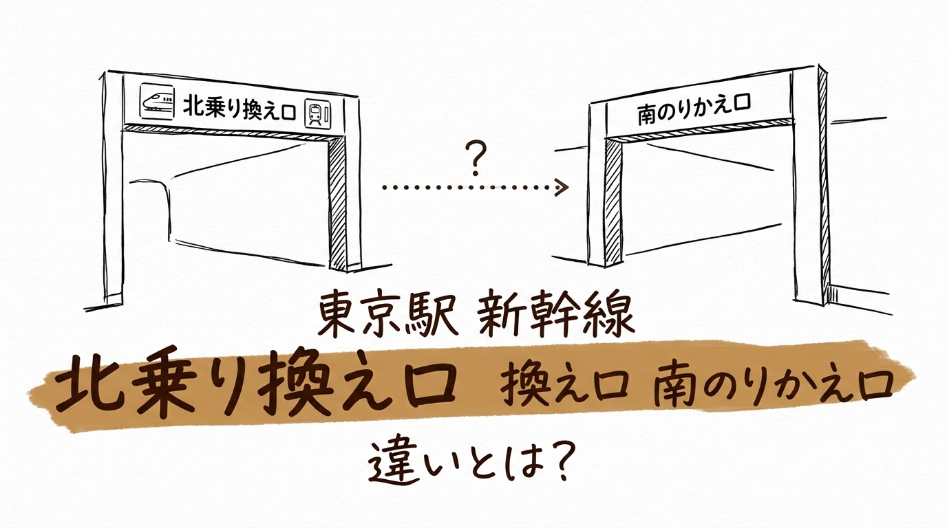 東京駅 新幹線 北乗り換え口 南のりかえ口 違いとは？