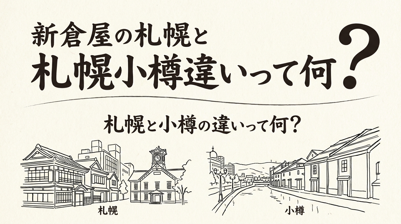 新倉屋の札幌と小樽の違いって何？