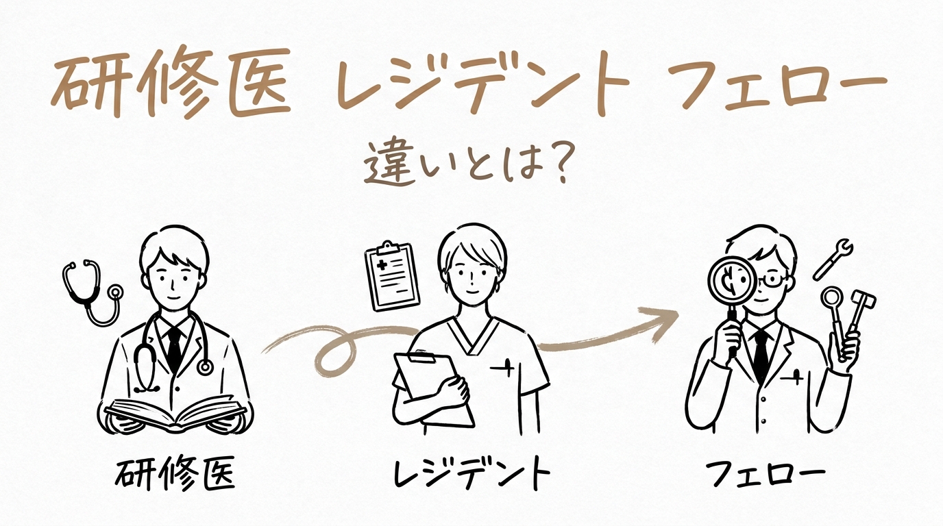 研修医 レジデント フェロー 違いとは？