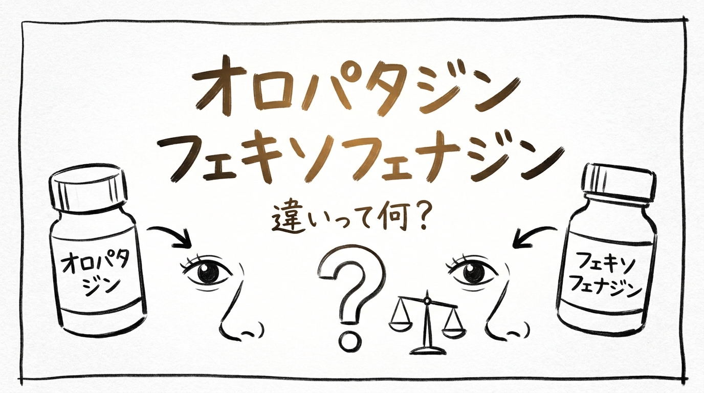 オロパタジン フェキソフェナジン 違いって何?