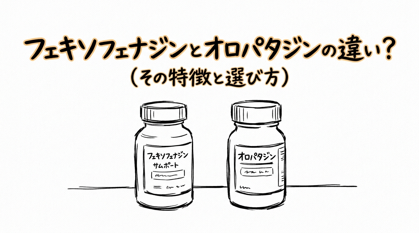フェキソフェナジンとオロパタジンの違い？