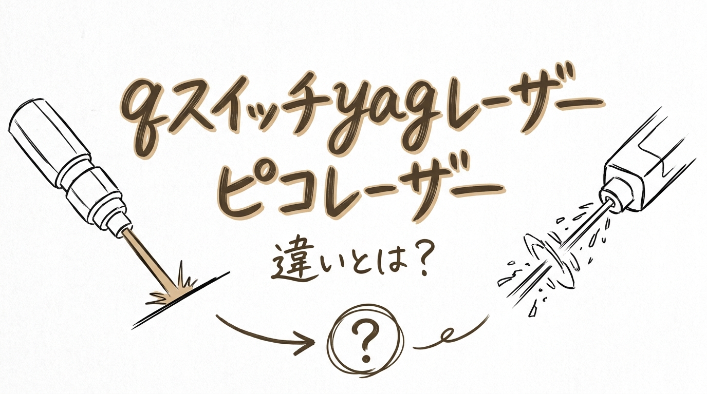 qスイッチyagレーザー ピコレーザー 違いとは？