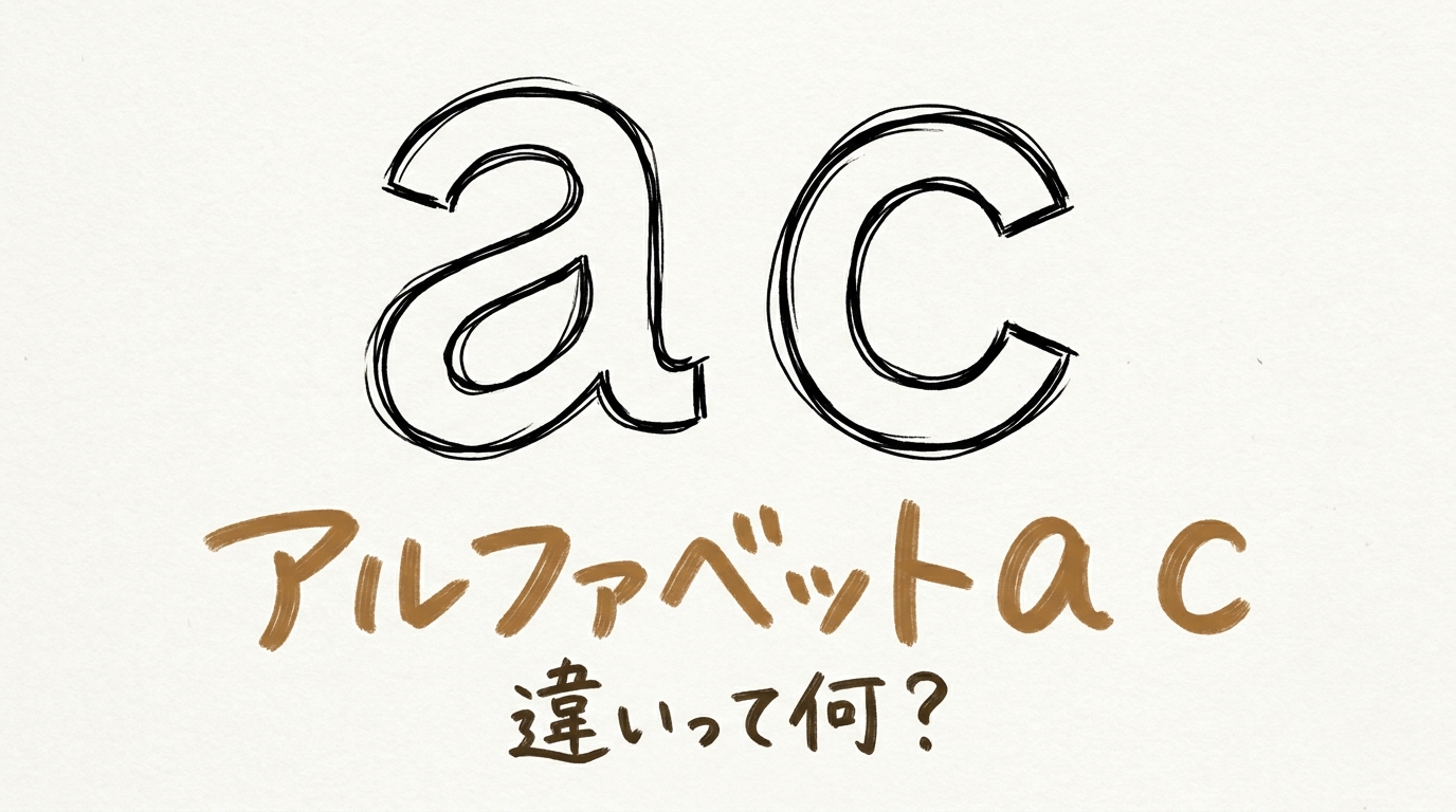 アルファベットa c 違いって何？
