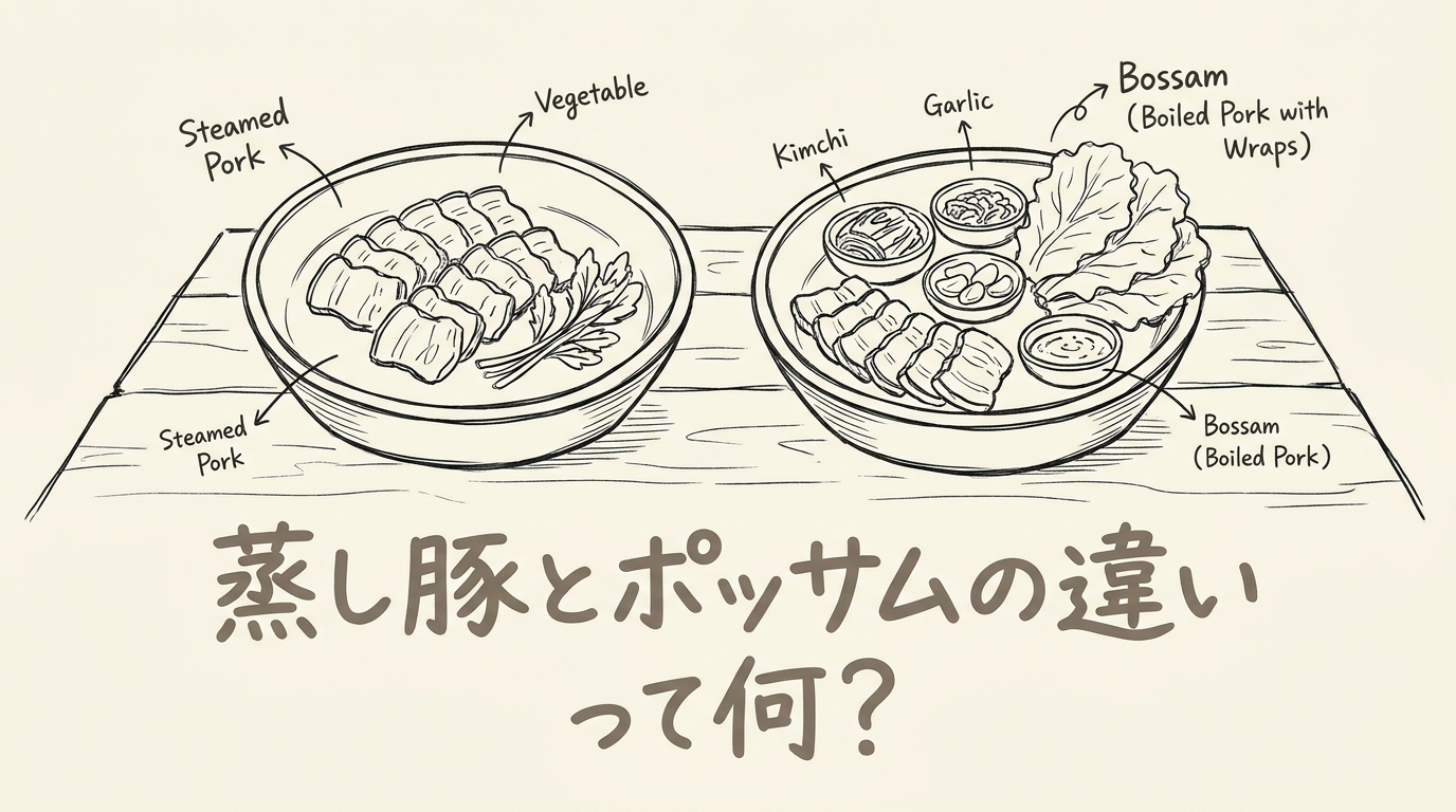 蒸し豚とポッサムの違いって何？