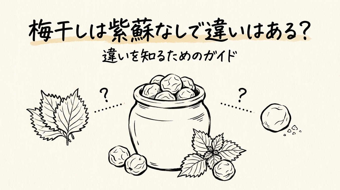 梅干しは紫蘇なしで違いはある？