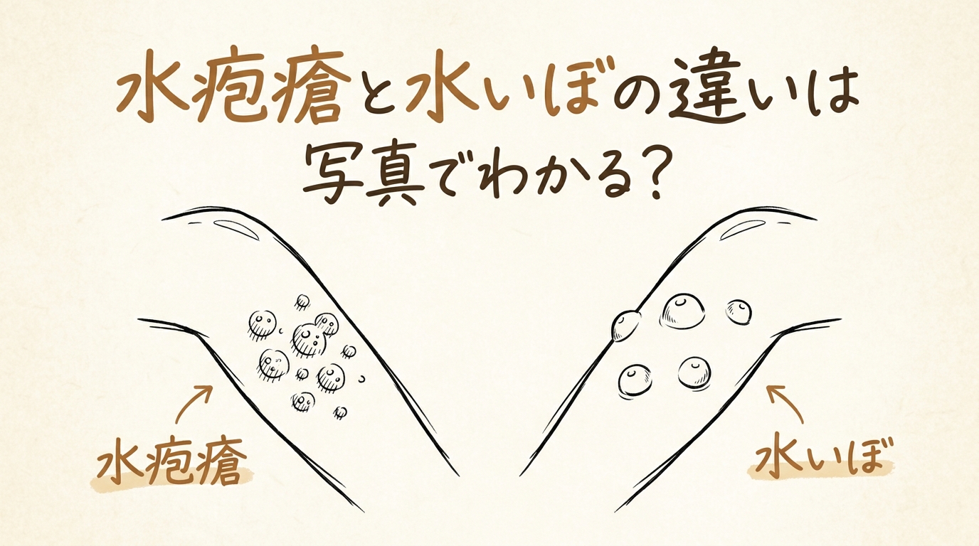 水疱瘡と水いぼの違いは写真でわかる?