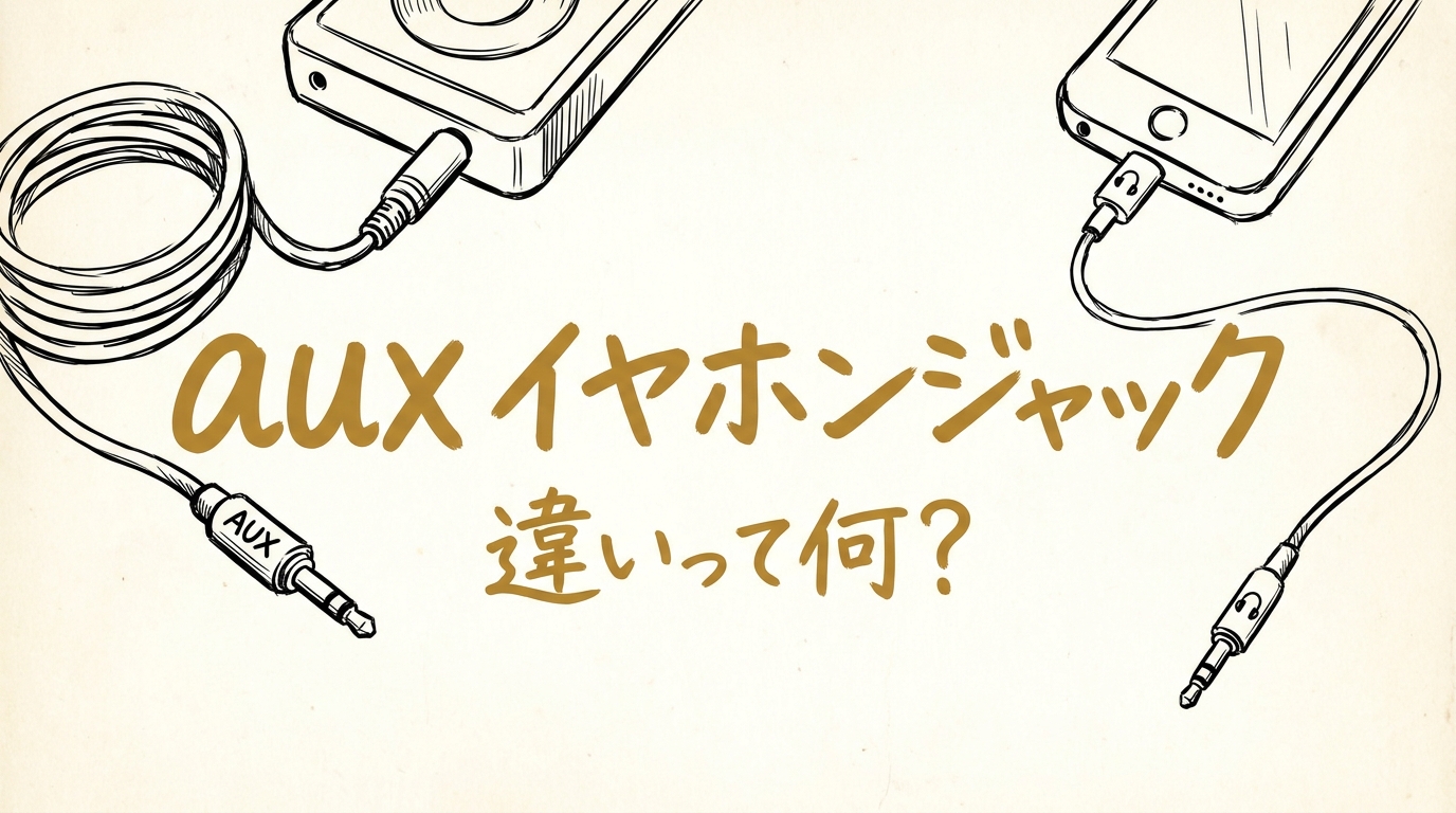 aux イヤホンジャック 違いって何？