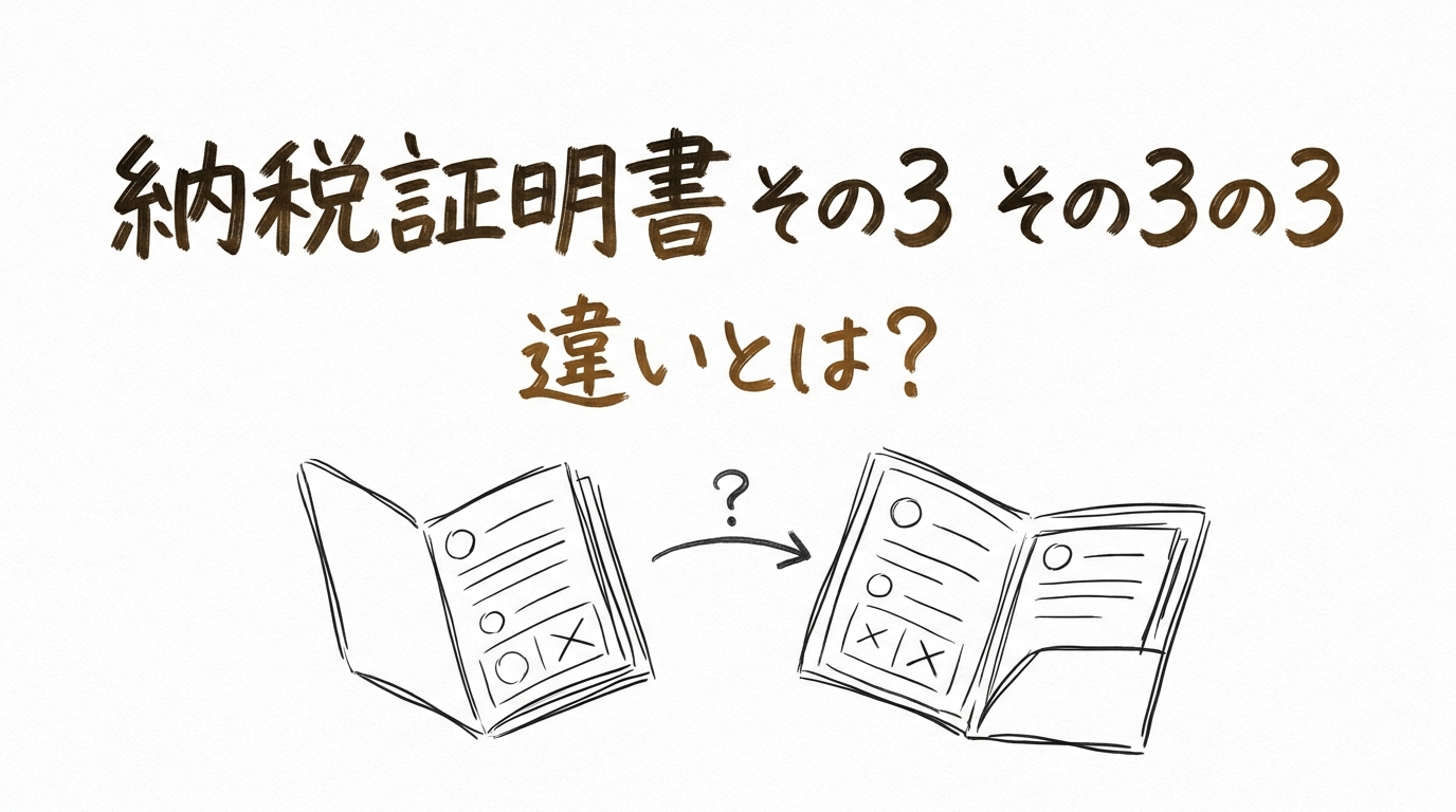納税証明書 その3 その3の3 違いとは?