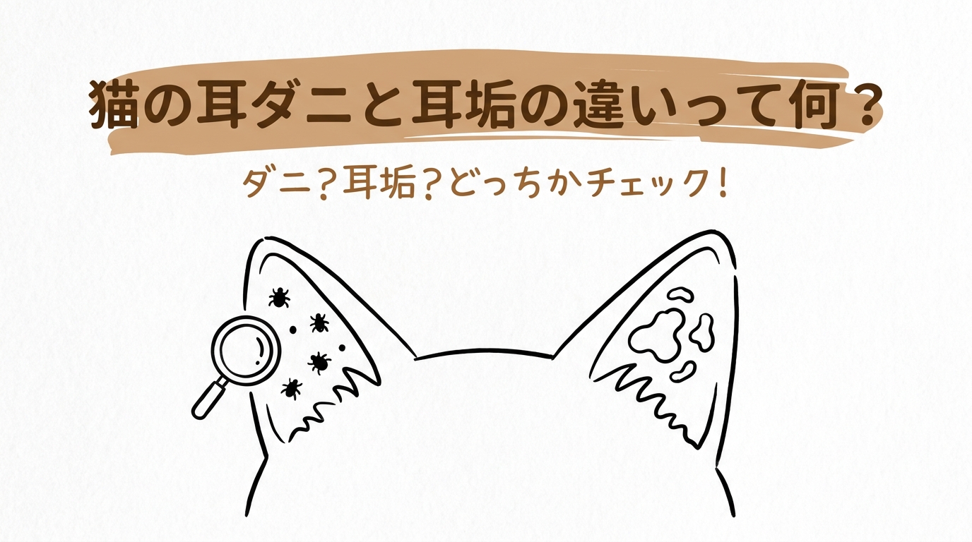 猫の耳ダニと耳垢の違いって何？
