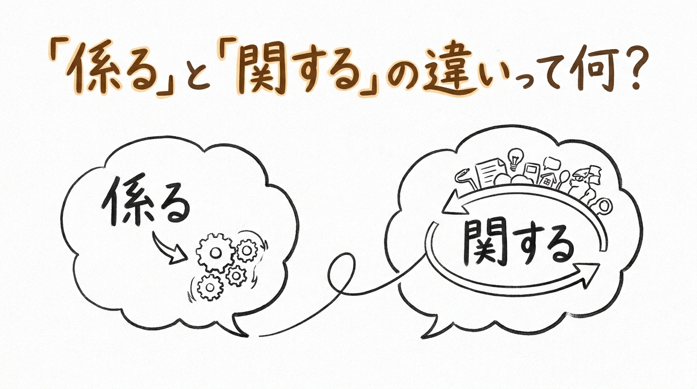 「係る」と「関する」の違いって何？