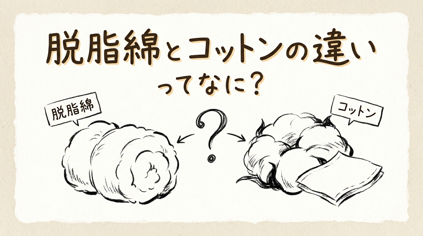 脱脂綿とコットンの違いってなに?