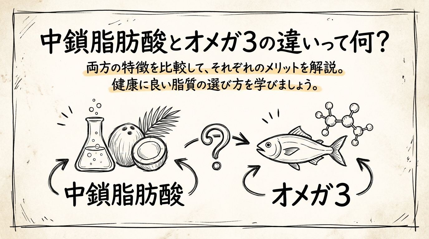 中鎖脂肪酸とオメガ3の違いって何?
