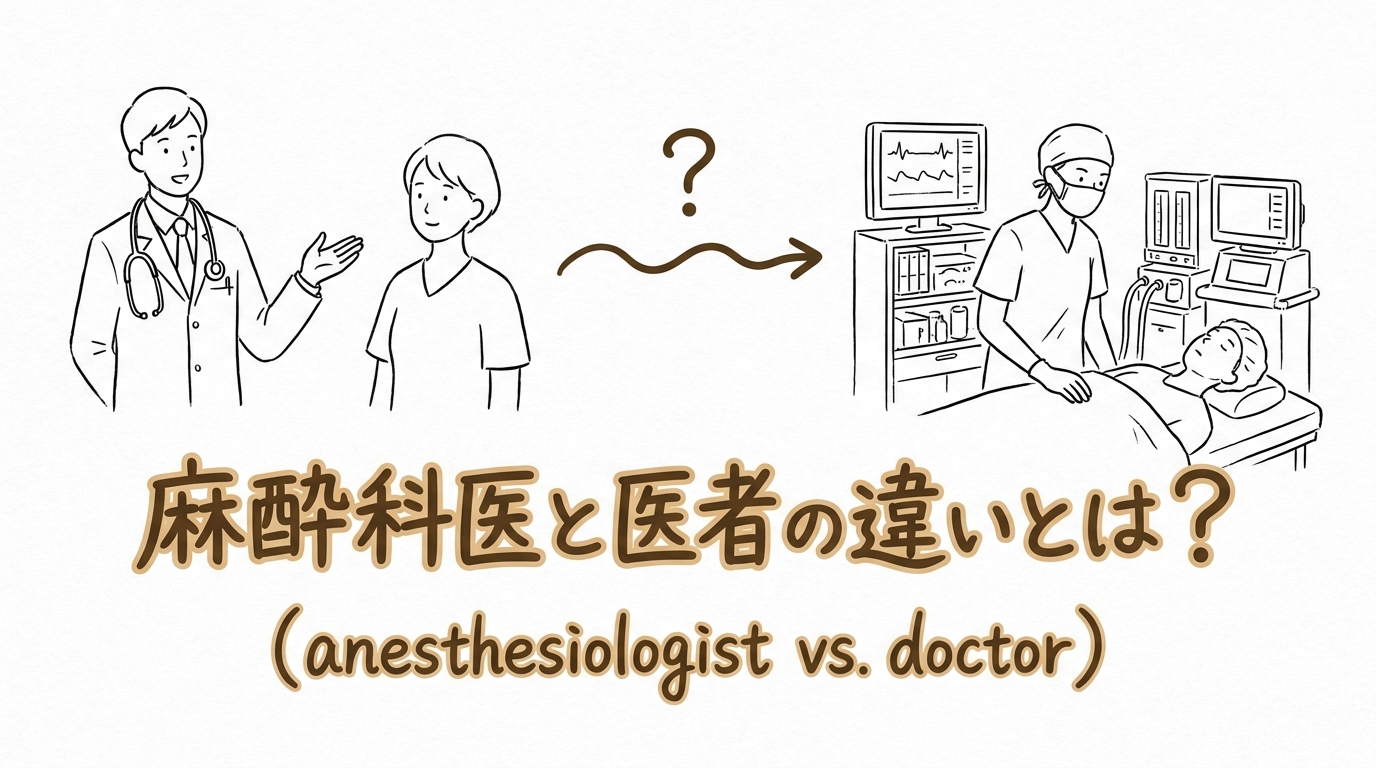 麻酔科医と医者の違いとは？