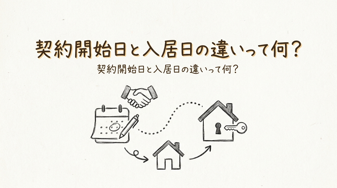 契約開始日と入居日の違いって何？