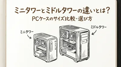ミニタワーとミドルタワーの違いとは？