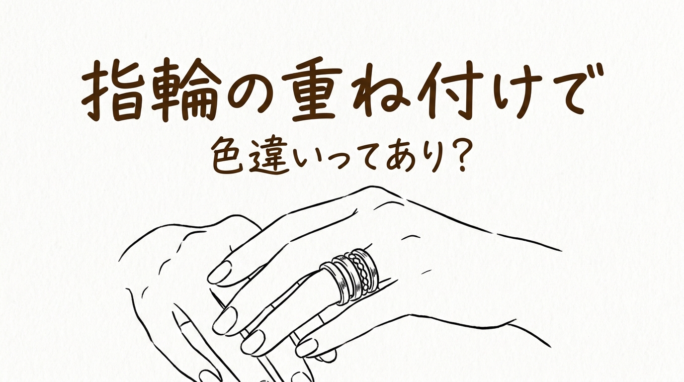 指輪の重ね付けで色違いってあり?