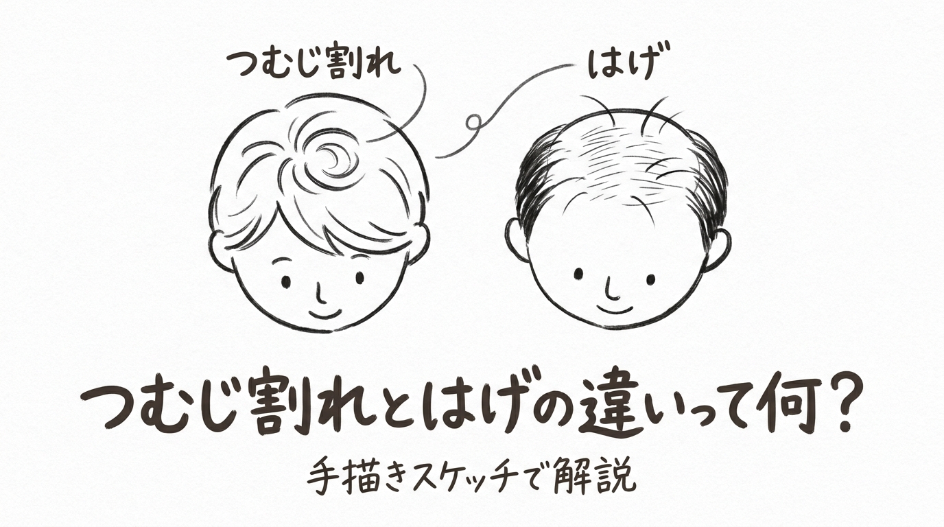 つむじ割れとはげの違いって何？