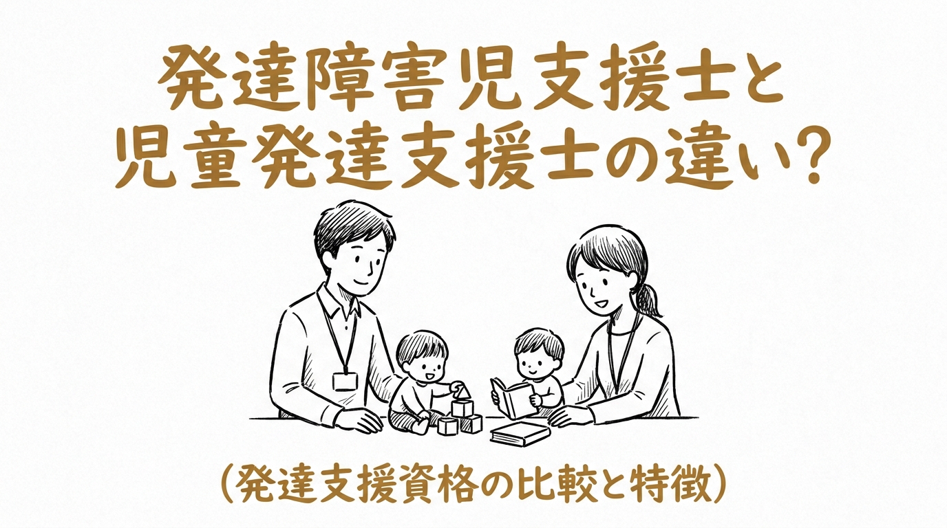 発達障害児支援士と児童発達支援士の違い？