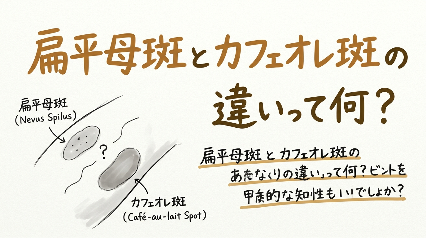 扁平母斑とカフェオレ斑の違いって何?