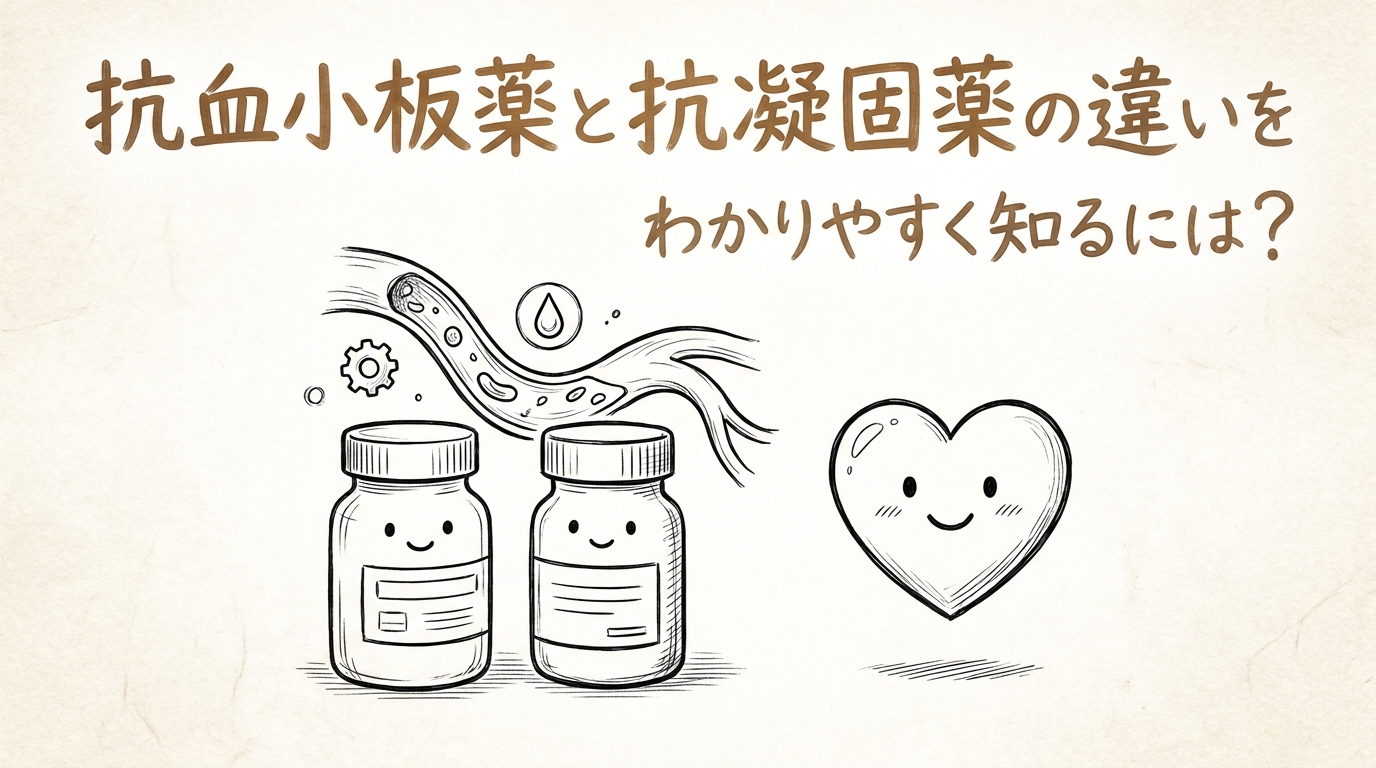 抗血小板薬と抗凝固薬の違いをわかりやすく知るには?