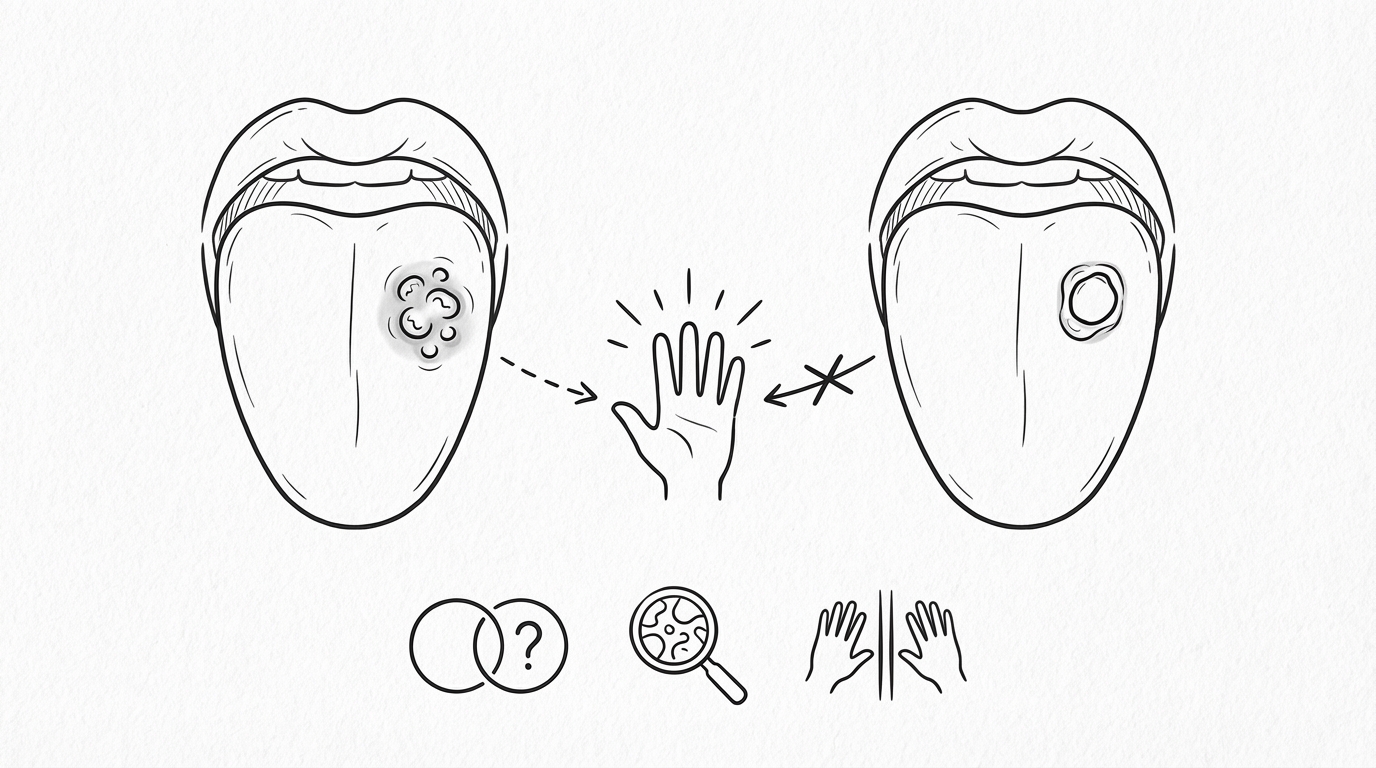 主な違いは「原因」「見た目」そして「うつるかどうか」です