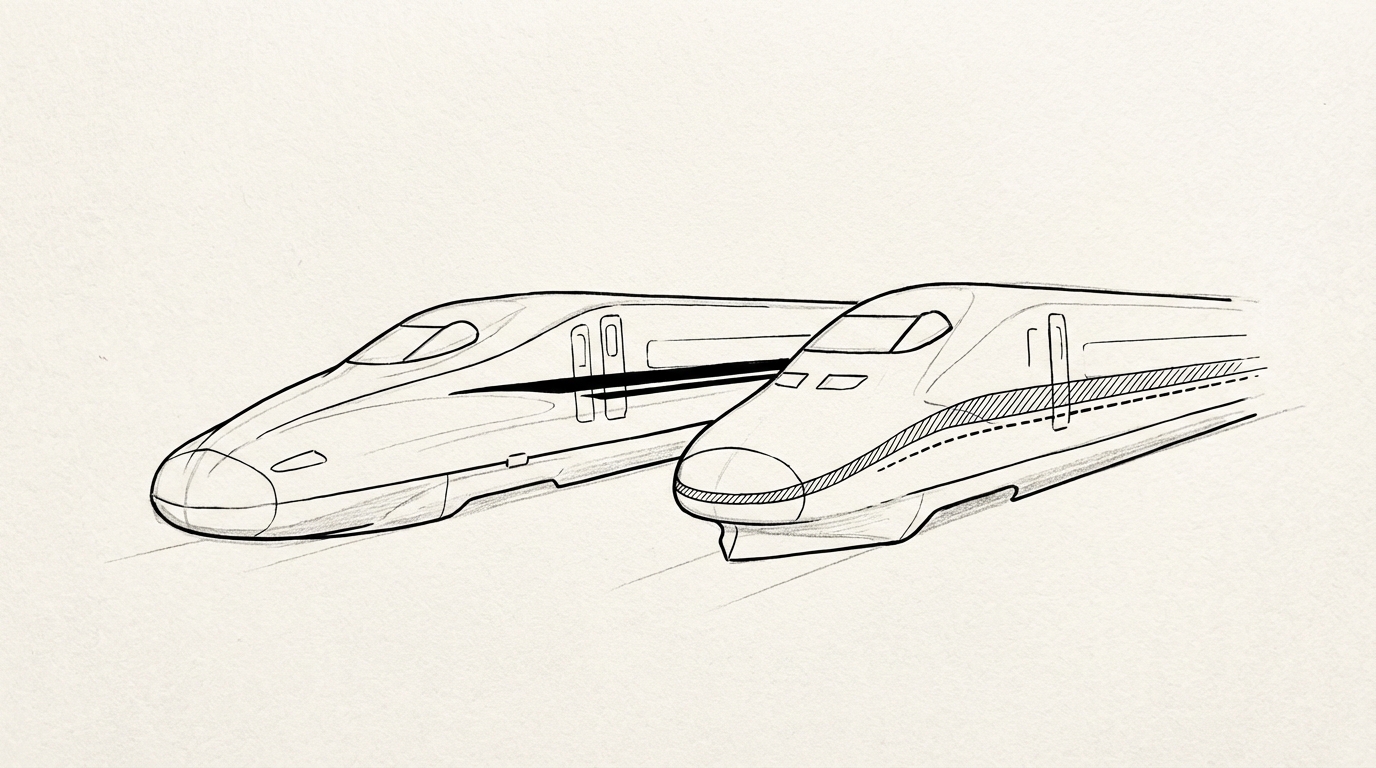 先頭の長さと帯の色で見分けられます